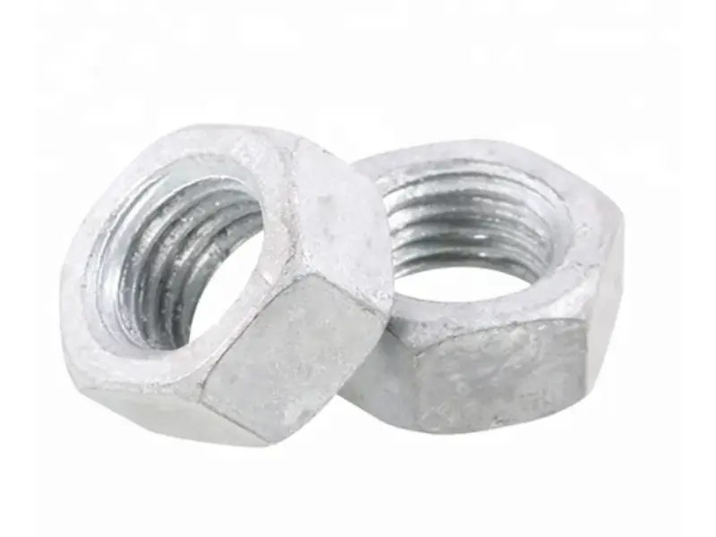 ASTM A563 ہیوی ہیکس نٹ کاربن اسٹیل ہیوی ہیکساگون نٹ: ASTM A325 بولٹس کے لیے معیاری میچنگ سٹرکچرل نٹ