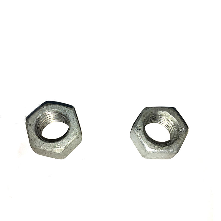 کاربن اسٹیل ہاٹ ڈِپ جستی Gr.4 Gr.8 Hex Nut DIN934 GB6170